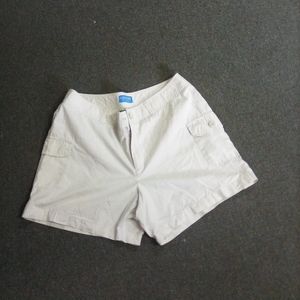 White cargo shorts